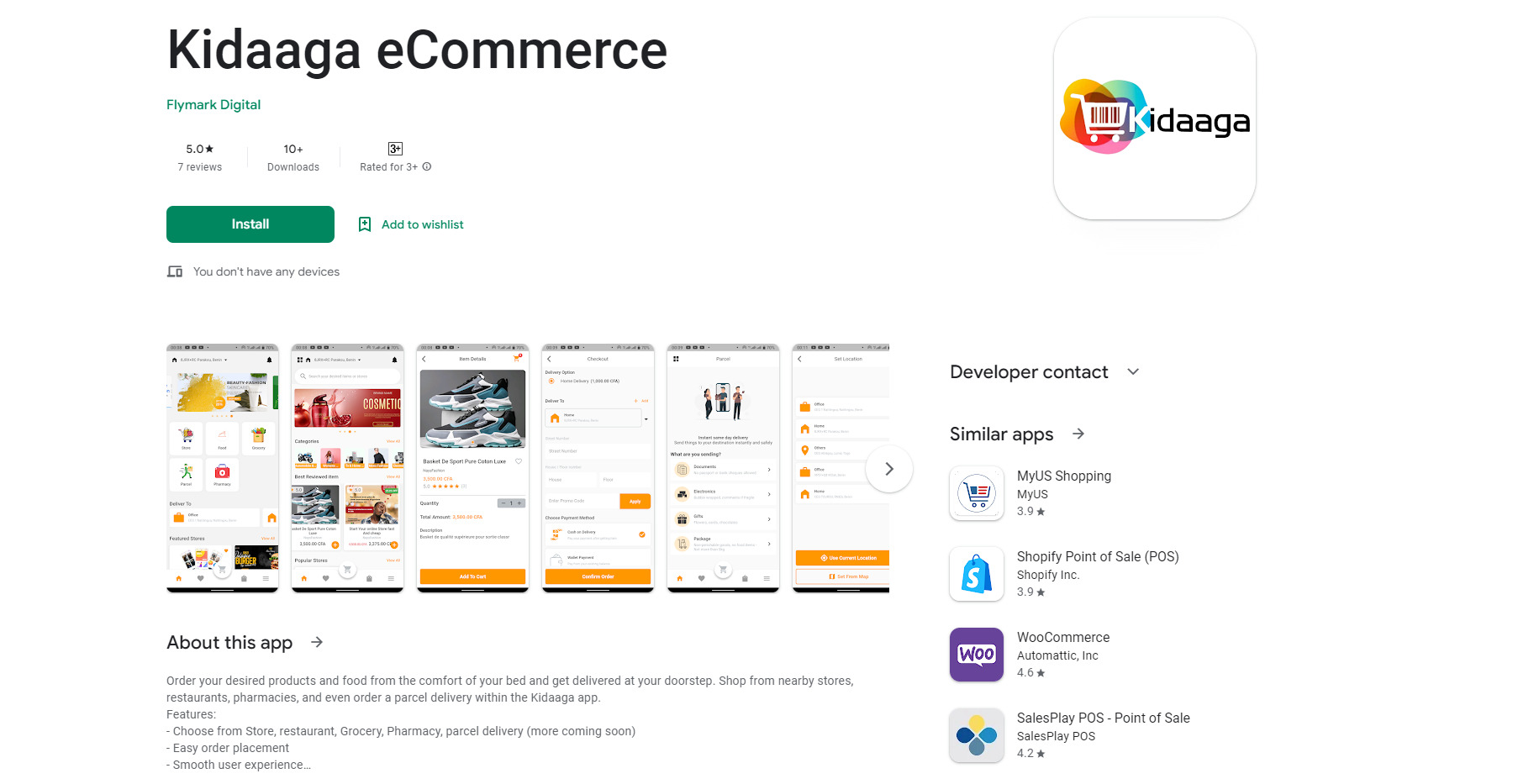 Kidaaga eCommerce